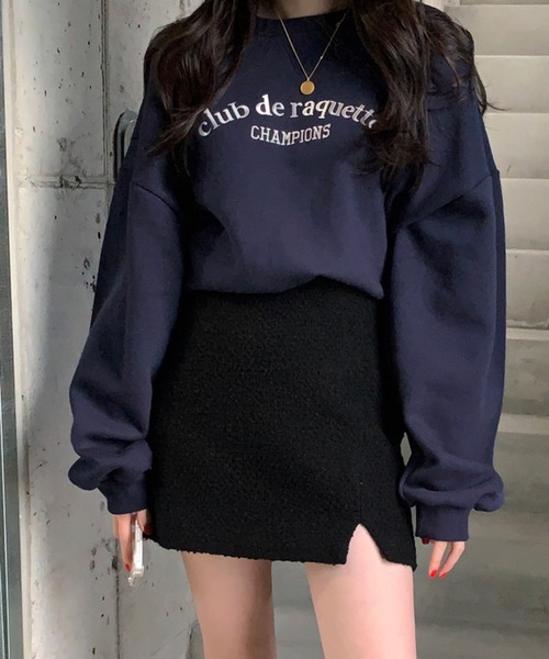 HALEY PESCA(ヘーリーペスカ)の「HALEY PESCA/フロントプリント パステルロゴ スウェット(スウェット・レディース・グリーン/ネイビー/ピンク・FREE)」の7枚目の写真