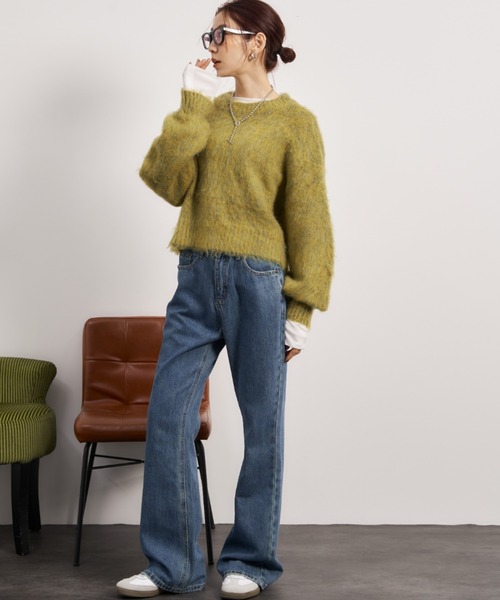 Auntie Rosa Holiday(アンティローザホリデー)の「ルーズフレアデニム / サイズ展開あり(デニムパンツ・レディース・ブルー・MEDIUM/SMALL)」の8枚目の写真