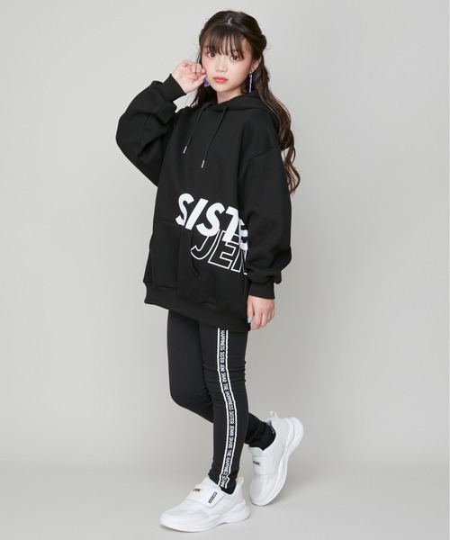 SISTER JENNI(SISTER JENNI)の「【あったか】裏起毛コネクトロゴパーカー(パーカー・キッズ・ブラック/サックスブルー・130cm/150cm/140cm/160cm)」の4枚目の写真