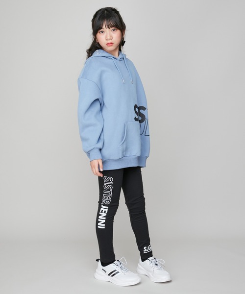 SISTER JENNI(SISTER JENNI)の「【あったか】裏起毛コネクトロゴパーカー(パーカー・キッズ・ブラック/サックスブルー・130cm/150cm/140cm/160cm)」の7枚目の写真