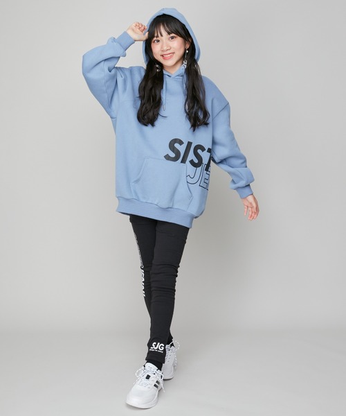 SISTER JENNI(SISTER JENNI)の「【あったか】裏起毛コネクトロゴパーカー(パーカー・キッズ・ブラック/サックスブルー・130cm/150cm/140cm/160cm)」の11枚目の写真