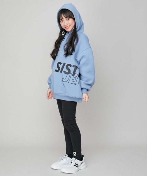 SISTER JENNI(SISTER JENNI)の「【あったか】裏起毛コネクトロゴパーカー(パーカー・キッズ・ブラック/サックスブルー・130cm/150cm/140cm/160cm)」の12枚目の写真