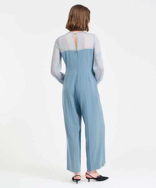 ESTNATION（エストネーション）の「ESTNATION / シアーコンビベアオールインワン（つなぎ/オールインワン・レディース・ブラック/ライトブルー・38/36）」の12枚目の写真