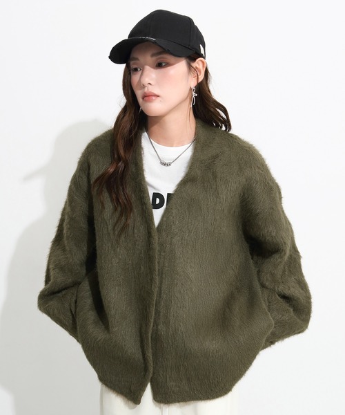 セール】【選べる丈・タイプ】フェザーヤーンシャギーニット