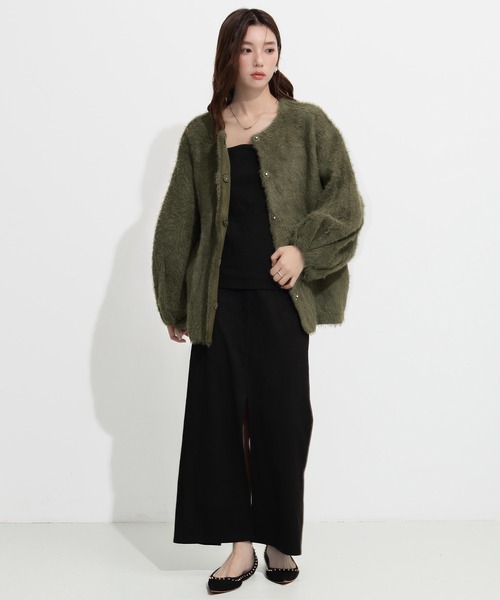 セール】【選べる丈・タイプ】フェザーヤーンシャギーニット