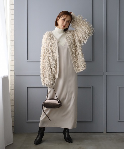 Bonjour Sagan（ボンジュールサガン）の「前後2WAYループヤーンカーディガン（カーディガン/ボレロ・レディース・ブラック/キナリ・FREE）」の11枚目の写真