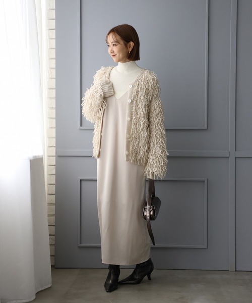 Bonjour Sagan（ボンジュールサガン）の「前後2WAYループヤーンカーディガン（カーディガン/ボレロ・レディース・ブラック/キナリ・FREE）」の12枚目の写真