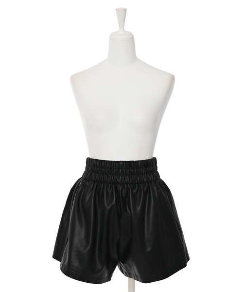 Narcissus（ナルシス）の「フェイクレザーショートパンツ（その他パンツ・レディース・ブラウン/ブラック・FREE）」の9枚目の写真