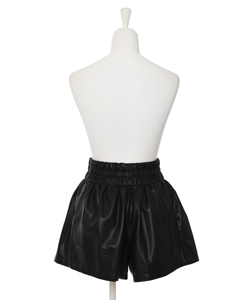 Narcissus（ナルシス）の「フェイクレザーショートパンツ（その他パンツ・レディース・ブラウン/ブラック・FREE）」の7枚目の写真