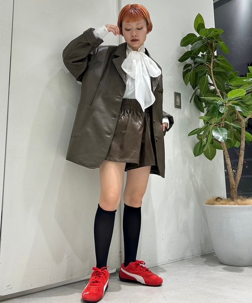 Narcissus（ナルシス）の「フェイクレザーショートパンツ（その他パンツ・レディース・ブラウン/ブラック・FREE）」の19枚目の写真