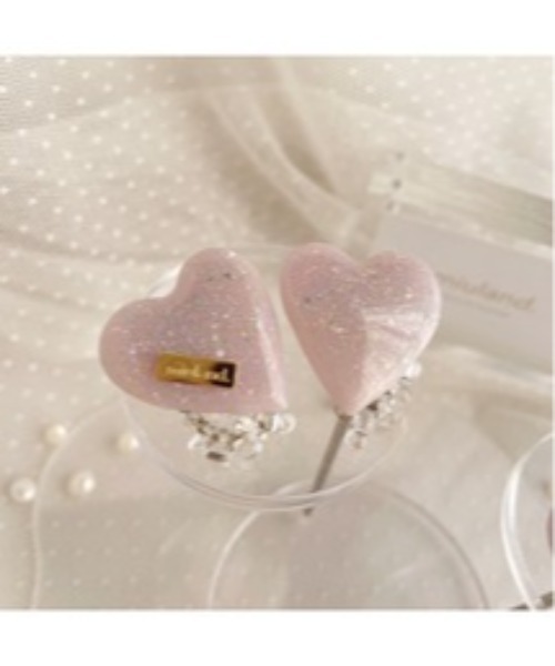 VIBGYOR（ヴィブジョー）の「【miuland】Sugar Heart(MA)（ピアス（両耳用）・レディース・グリーン/ピンク・FREE）」の2枚目の写真