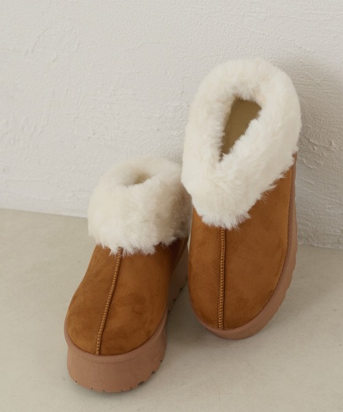 apres jour clair(アプレジュールクレア)の「【apres jour clair】厚底フェイクムートンブーツ【ZOZOTOWN限定アイテム】(ブーツ・レディース・キャメル/ベージュ・MEDIUM/X-LARGE/LARGE/SMALL)」の1枚目の写真