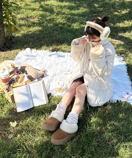 apres jour clair(アプレジュールクレア)の「【apres jour clair】厚底フェイクムートンブーツ【ZOZOTOWN限定アイテム】(ブーツ・レディース・キャメル/ベージュ・MEDIUM/X-LARGE/LARGE/SMALL)」の12枚目の写真