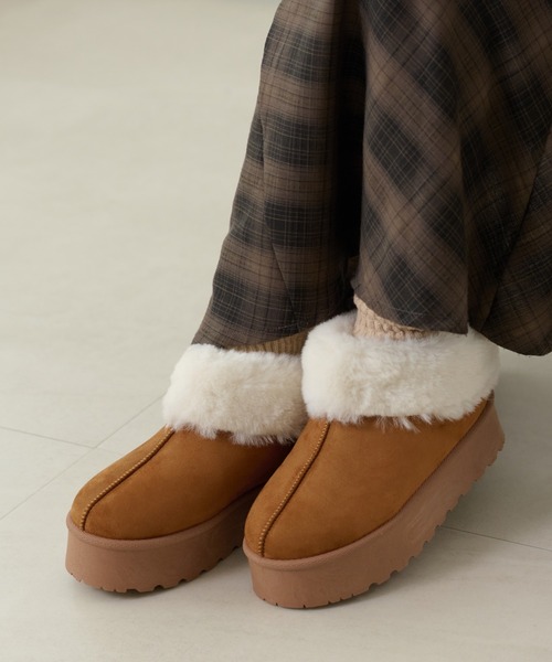 apres jour clair(アプレジュールクレア)の「【apres jour clair】厚底フェイクムートンブーツ【ZOZOTOWN限定アイテム】(ブーツ・レディース・キャメル/ベージュ・MEDIUM/X-LARGE/LARGE/SMALL)」の21枚目の写真