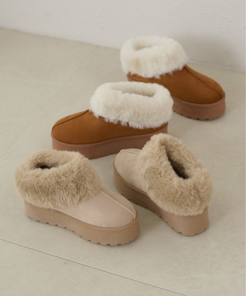 apres jour clair(アプレジュールクレア)の「【apres jour clair】厚底フェイクムートンブーツ【ZOZOTOWN限定アイテム】(ブーツ・レディース・キャメル/ベージュ・MEDIUM/X-LARGE/LARGE/SMALL)」の19枚目の写真