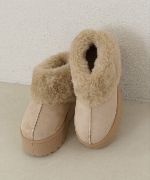 apres jour clair(アプレジュールクレア)の「【apres jour clair】厚底フェイクムートンブーツ【ZOZOTOWN限定アイテム】(ブーツ・レディース・キャメル/ベージュ・MEDIUM/X-LARGE/LARGE/SMALL)」の22枚目の写真