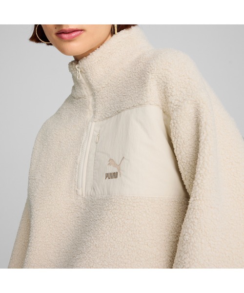 PUMA(プーマ)の「PUMA プーマ ウィメンズ CLASSICS ウィンターライズ ハーフジップ クルースウェット(スウェット・レディース・ブラック/オフホワイト・X-LARGE/SMALL/MEDIUM/LARGE)」の5枚目の写真