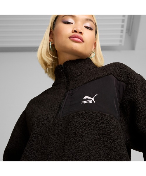 PUMA(プーマ)の「PUMA プーマ ウィメンズ CLASSICS ウィンターライズ ハーフジップ クルースウェット(スウェット・レディース・ブラック/オフホワイト・X-LARGE/SMALL/MEDIUM/LARGE)」の13枚目の写真