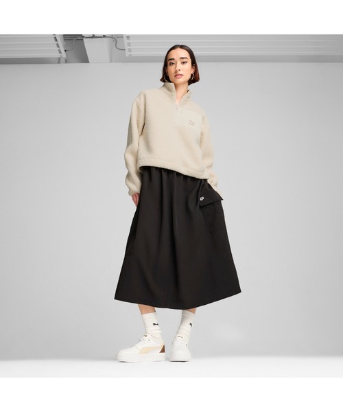 PUMA(プーマ)の「PUMA プーマ ウィメンズ CLASSICS ウィンターライズ ハーフジップ クルースウェット(スウェット・レディース・ブラック/オフホワイト・X-LARGE/SMALL/MEDIUM/LARGE)」の7枚目の写真