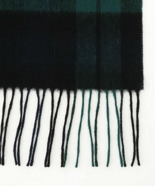 FRAPBOIS（フラボア）の「ウールチェックストール（ストール/ショール・レディース・ベージュ/ホワイト×ブラック/ダークネイビー・FREE）」の4枚目の写真