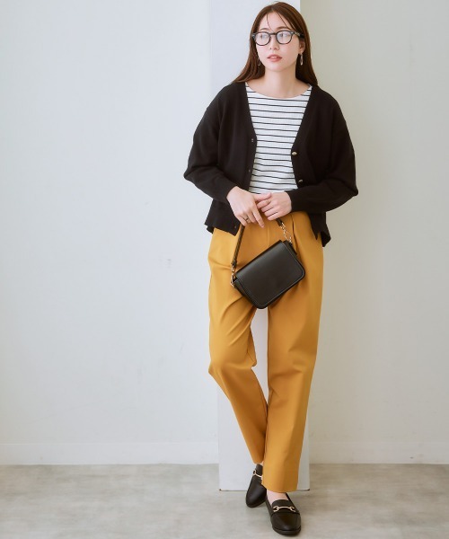 7days Life Styling(セブンデイズライフスタイリング)の「ゴールドボタンVネックニットカーディガン(カーディガン/ボレロ・レディース・アイボリー/ラベンダー/杢グレー/ブラック・M/L/LL/S/3L)」の21枚目の写真