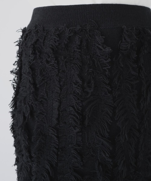 hellam（へラム）の「ミックスフリンジ ニットスカート（スカート・レディース・ブラック/ブラックミックス/グレー・FREE）」の11枚目の写真