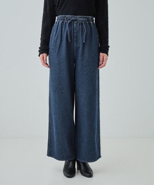 Cutie Blonde（キューティーブロンド）の「◆【あったか裏起毛】サイドフリンジがアクセント イージーデニムパンツ（デニムパンツ・レディース・ライトブルー/ネイビー・01/04/03/02）」の11枚目の写真