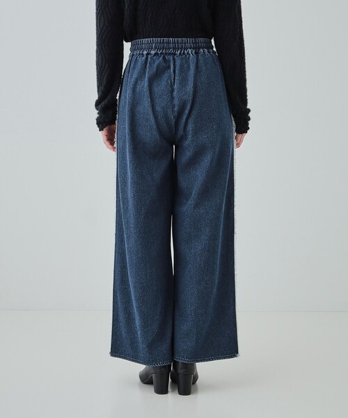Cutie Blonde（キューティーブロンド）の「◆【あったか裏起毛】サイドフリンジがアクセント イージーデニムパンツ（デニムパンツ・レディース・ライトブルー/ネイビー・01/04/03/02）」の13枚目の写真