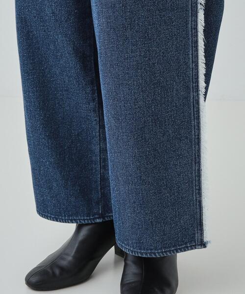 Cutie Blonde（キューティーブロンド）の「◆【あったか裏起毛】サイドフリンジがアクセント イージーデニムパンツ（デニムパンツ・レディース・ライトブルー/ネイビー・01/04/03/02）」の16枚目の写真