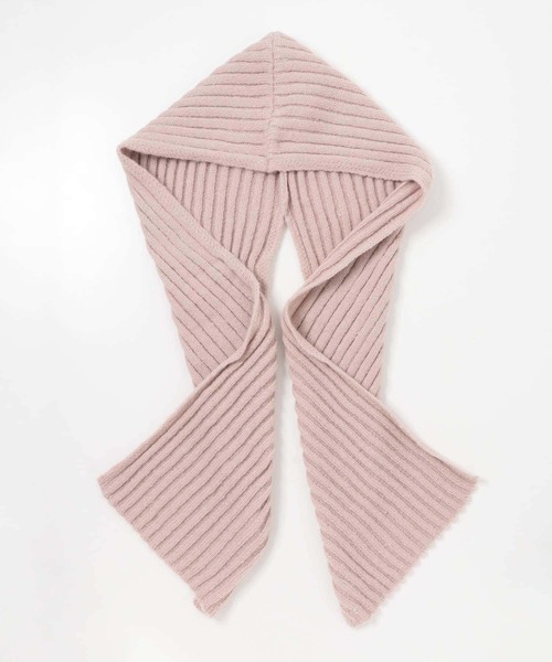 URBAN RESEARCH Sonny Label（アーバンリサーチサニーレーベル）の「リブフードマフラー（マフラー・レディース・ピンク/ネイビー/チャコールグレー・ONE）」の3枚目の写真