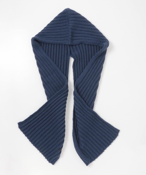 URBAN RESEARCH Sonny Label（アーバンリサーチサニーレーベル）の「リブフードマフラー（マフラー・レディース・ピンク/ネイビー/チャコールグレー・ONE）」の4枚目の写真