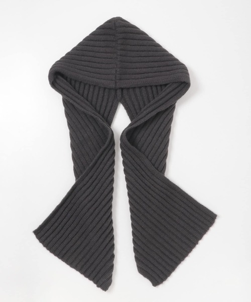 URBAN RESEARCH Sonny Label（アーバンリサーチサニーレーベル）の「リブフードマフラー（マフラー・レディース・ピンク/ネイビー/チャコールグレー・ONE）」の6枚目の写真