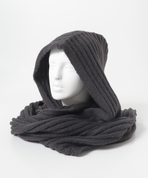 URBAN RESEARCH Sonny Label（アーバンリサーチサニーレーベル）の「リブフードマフラー（マフラー・レディース・ピンク/ネイビー/チャコールグレー・ONE）」の7枚目の写真