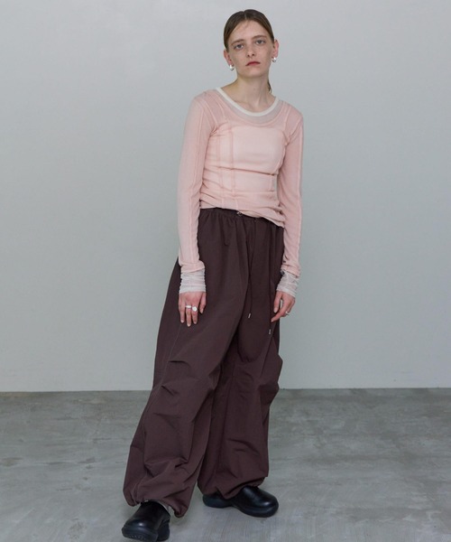ネット限定お買い得商品 - ショップチャンネル 2way Neck Tops/2WAYネックシアードッキング Docking Sheer トップス