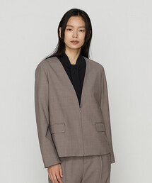 ［新品] COMME CA ノーカラーアウター　☆タグ付き コムサイズム（COMME CA ISM）｜ジャケット・コート｜ノーカラー