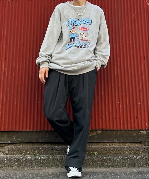 MODISH GAZE(モディシュガゼ)の「【MODISH GAZE】スケータードッグ裏毛スウェット(スウェット・レディース・グリーン系/グレー系/ブラック・LARGE)」の19枚目の写真