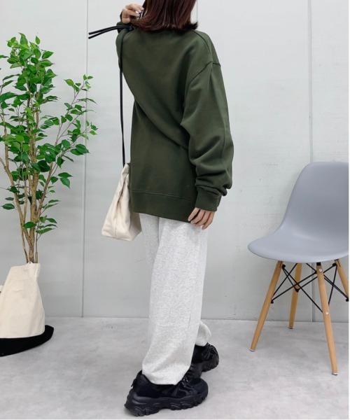 MODISH GAZE(モディシュガゼ)の「【MODISH GAZE】スケータードッグ裏毛スウェット(スウェット・レディース・グリーン系/グレー系/ブラック・LARGE)」の6枚目の写真