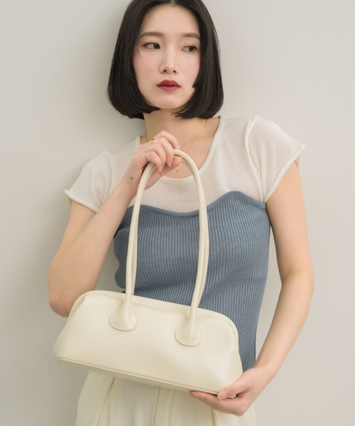 韓国ライクが叶う！！〉キスロックフルートバッグ（ハンドバッグ