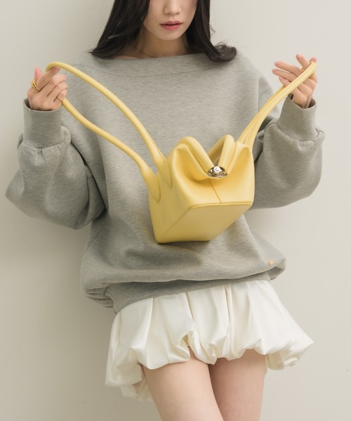 韓国ライクが叶う！！〉キスロックフルートバッグ（ハンドバッグ