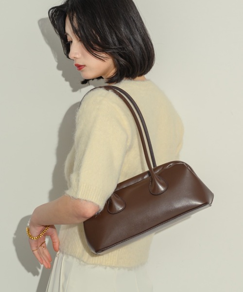 NEUNA（ヌナ）の「〈韓国ライクが叶う！！〉キスロックフルートバッグ（ハンドバッグ・レディース・ブラック/ブラウン/アイボリー/イエロー・FREE）」の15枚目の写真