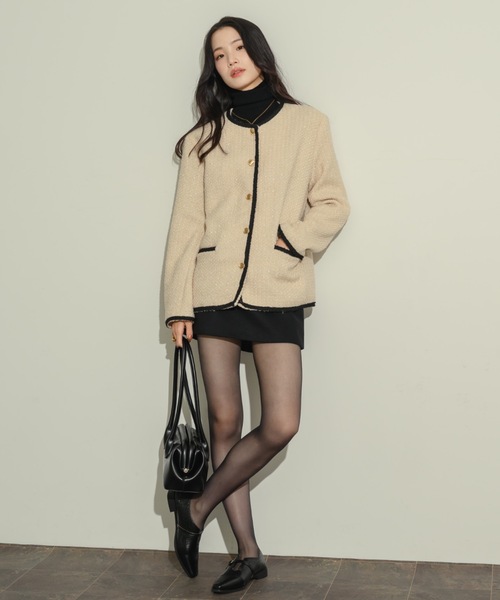 NEUNA（ヌナ）の「〈韓国ライクが叶う！！〉キスロックフルートバッグ（ハンドバッグ・レディース・ブラック/ブラウン/アイボリー/イエロー・FREE）」の18枚目の写真