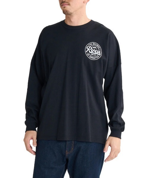 RVCA メンズ SCLIPT SEALD LS ロンT/ルーカワイドシルエット