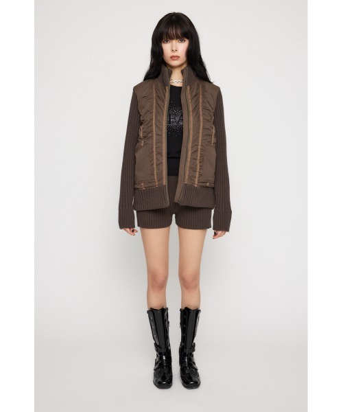 LAGUA GEM(ラグアジェム)の「RIB KNIT ショートパンツ(その他パンツ・レディース・ブラック/アイボリー/ブラウン・MEDIUM/SMALL)」の9枚目の写真