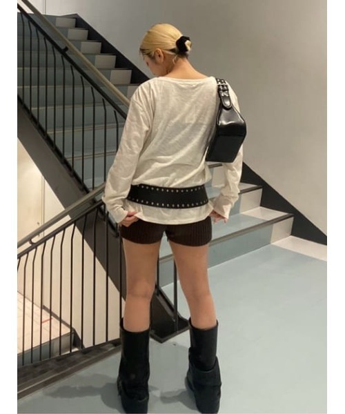 RIB KNIT ショートパンツ（その他パンツ）｜LAGUA GEM（ラグアジェム