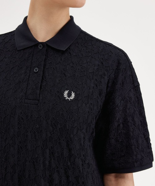 国内配送★FRED PERRY★レース レイヤード ワンピース セール】Lace Overlay Dress／レースレイヤードワンピース