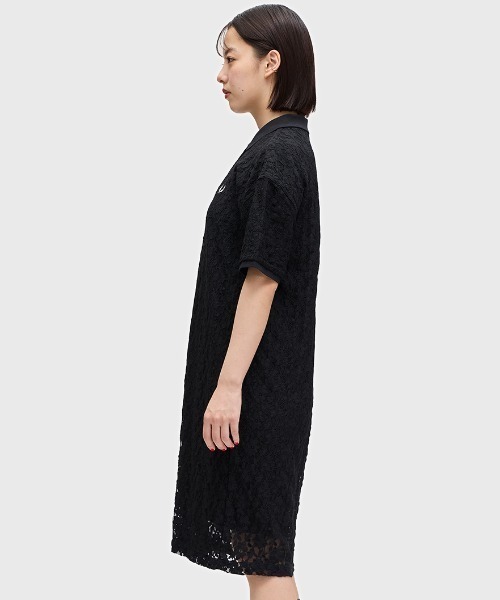 国内配送★FRED PERRY★レース レイヤード ワンピース セール】Lace Overlay Dress／レースレイヤードワンピース