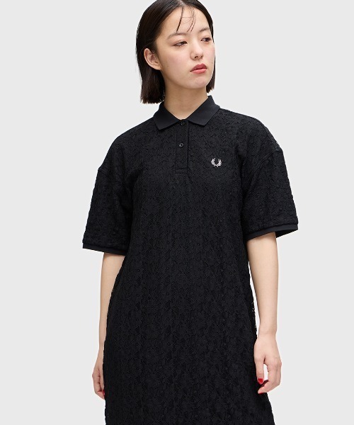 セール】Lace Overlay Dress／レースレイヤードワンピース