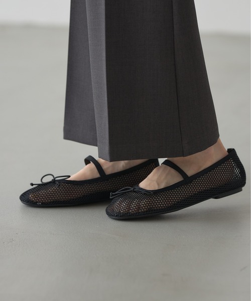 ブラックメッシュバレエシューズ BEAUTY&YOUTH UNITED ARROWS｜メッシュ バレエシューズ