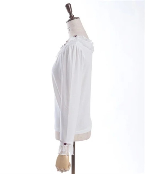axes femme(アクシーズファム)の「バラストラップフリルインナー(Tシャツ/カットソー・レディース・ブラック/ピンク/ミント/キナリ・FREE)」の18枚目の写真