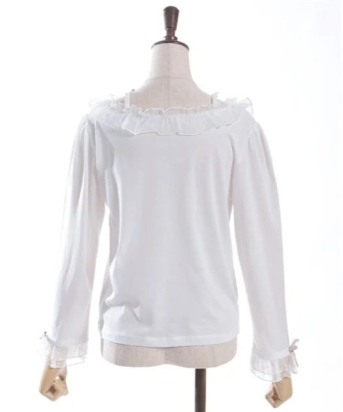 axes femme(アクシーズファム)の「バラストラップフリルインナー(Tシャツ/カットソー・レディース・ブラック/ピンク/ミント/キナリ・FREE)」の19枚目の写真
